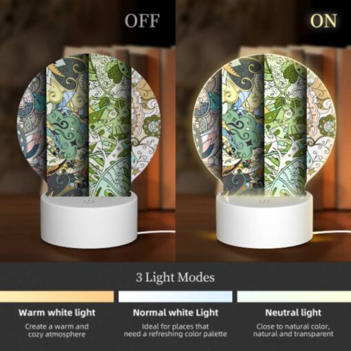 Round Acrylic Night Light, Three Colorful Designs Are Displayed On A Wall. -Nuas Diy Shop 91bfca4af4da6ad650d26aa826340a2ba5c84f78