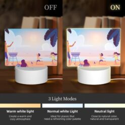 Rectangular Acrylic Night Light, A Family Is Enjoying A Day At The Beach -Nuas Diy Shop 923aa6dfdbaa4cf4247802b1d606fc75f94e78ab