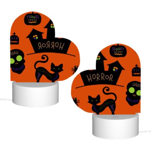 Love Acrylic Night Light, A Halloween Themed Poster With A Cat And A Skull. -Nuas Diy Shop 923bb88e116bf415ca1ee6ce1dd1f3854030d21a