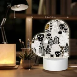 Love Acrylic Night Light, A Pattern Of Skulls And Flowers. 7 Love Acrylic Night Light, A Pattern Of Skulls And Flowers. -Nuas Diy Shop 92aff5c0b5191c9a199991cb06901c4e62d43e36