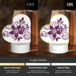 Love Acrylic Night Light, A Purple Flower With A Gold Swirl Around It. -Nuas Diy Shop 92e998d3e78851b07d477d05346390a551aa644a