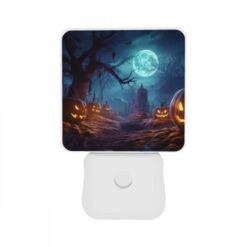 Night Light Set Of 2, A Night Scene With A Full Moon And A Bunch Of Pumpkins. -Nuas Diy Shop 93b0ce9008c21f37fd0501ced5b94fec367303bb