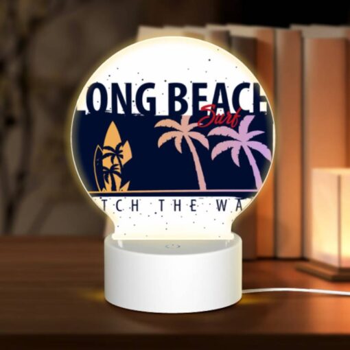 Round Acrylic Night Light, A Logo For Long Beach Surf. -Nuas Diy Shop 941083f74b36bec47f8e0ef43303ece9f4f55fe3
