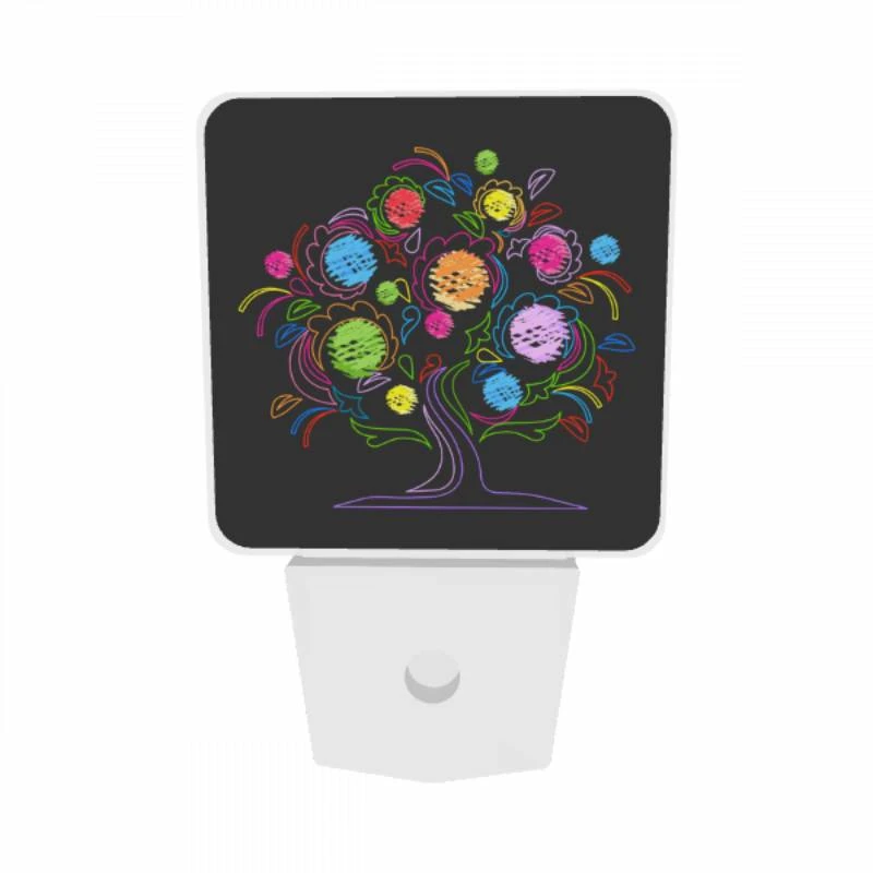 Night Light Set of 2, A colorful tree with many flowers. Night Light Set Of 2, A Colorful Tree With Many Flowers. -Nuas Diy Shop 942aa8d32f60ea080587048710d24c02d2e8034a