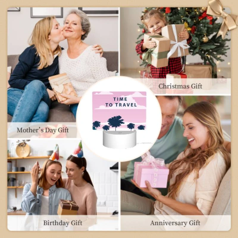 Rectangular Acrylic Night Light, A boat with a red roof is traveling through the ocean. Rectangular Acrylic Night Light, A Boat With A Red Roof Is Traveling Through The Ocean. -Nuas Diy Shop 94a55377bf44c0c0e87f87318538871485395af7