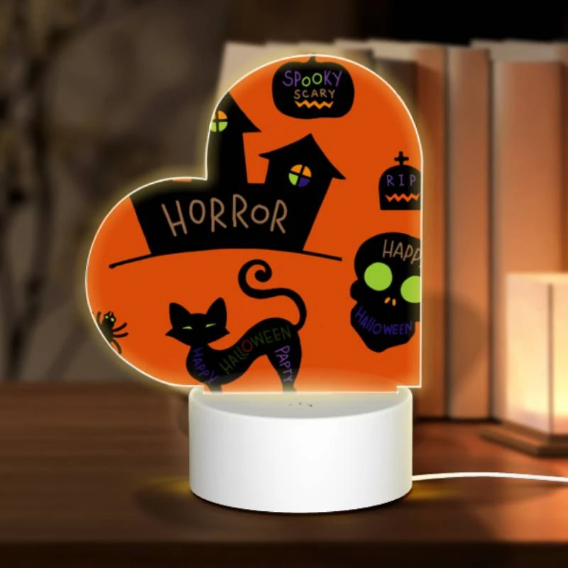 Love Acrylic Night Light, A Halloween themed poster with a cat and a skull. Love Acrylic Night Light, A Halloween Themed Poster With A Cat And A Skull. -Nuas Diy Shop 94dd0a06f835a0f5d9839a0dae943eb337de23ea