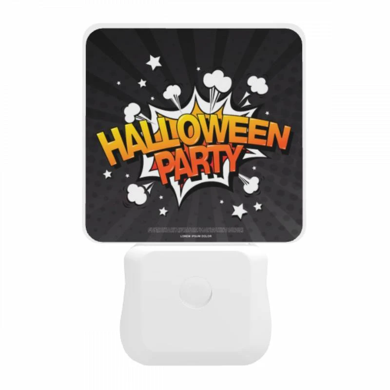 Night Light, A colorful explosion of stars and bubbles with the words "Halloween Party" written in the center. Night Light, A Colorful Explosion Of Stars And Bubbles With The Words "Halloween Party" Written In The Center. -Nuas Diy Shop 94e8f8bb28e5be48bcd17bd9be5bfca373bc5382