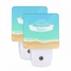 Night Light Set Of 2, A Blue And White Sign That Says "Summer Party Relax.". 1 Night Light Set Of 2, A Blue And White Sign That Says "Summer Party Relax.". -Nuas Diy Shop 94f5d832a3bf7f55383cc01bc38c2e06d23cf339