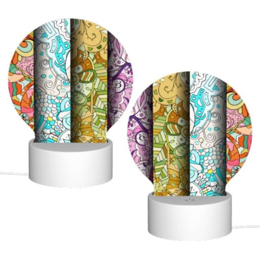 Round Acrylic Night Light, Three Colorful Designs Are Displayed On A Wall. -Nuas Diy Shop 952fc01f2c9fa8033c067e6b508f1d476327fa01
