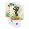 Night Light Set Of 2, A Woman Wearing A Grass Skirt And A Star Headband Is Posing For A Picture. -Nuas Diy Shop 954645e2fb76a0c47a3849d19a261d7b027f5c67