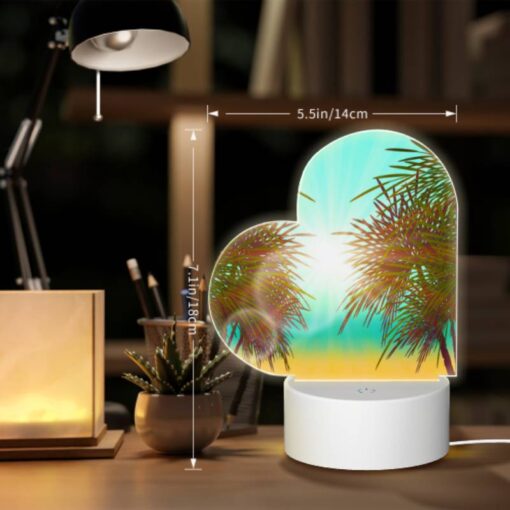 Love Acrylic Night Light, A Sunset With Two Palm Trees In The Foreground. -Nuas Diy Shop 95f720acd0f5fc134d5ca523a5fd0c403a8c2dbb