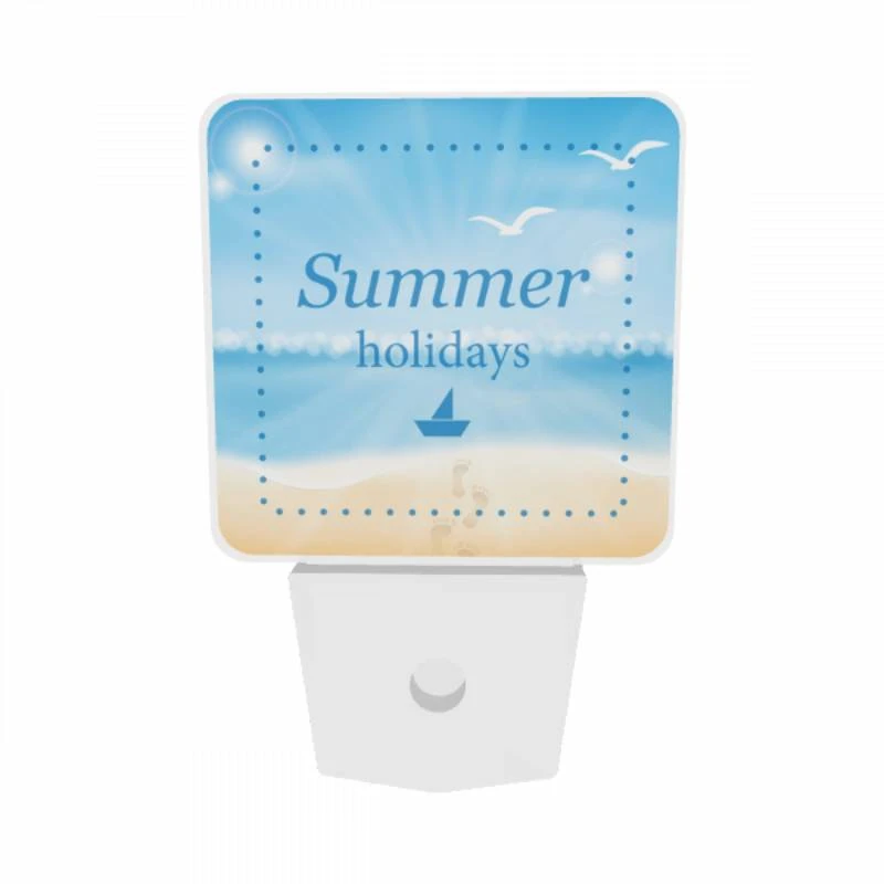 Night Light Set of 2, A blue and white postcard with a sailboat on it and the words "Summer Holidays" written on it. Night Light Set Of 2, A Blue And White Postcard With A Sailboat On It And The Words "Summer Holidays" Written On It. -Nuas Diy Shop 95fae1269d642db23ad23d972d8fa61afebb08dd