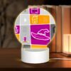 Round Acrylic Night Light, A Collection Of Halloween Images On A Pink Background. -Nuas Diy Shop 96a59778e8941faaf51caaf13b25a7317dd0756e