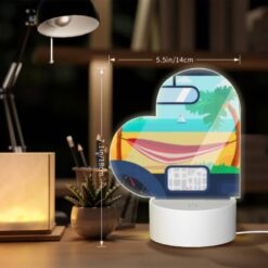 Love Acrylic Night Light, A Car's Dashboard With A Map And A Hammock In The Background. -Nuas Diy Shop 973765d575391b207adbcc9cfbe956429528e0d2