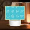Rectangular Acrylic Night Light, A Collection Of Leaves And Flowers In Black And White. -Nuas Diy Shop 975a691795d9636919254cc03bf70b9cdc341752