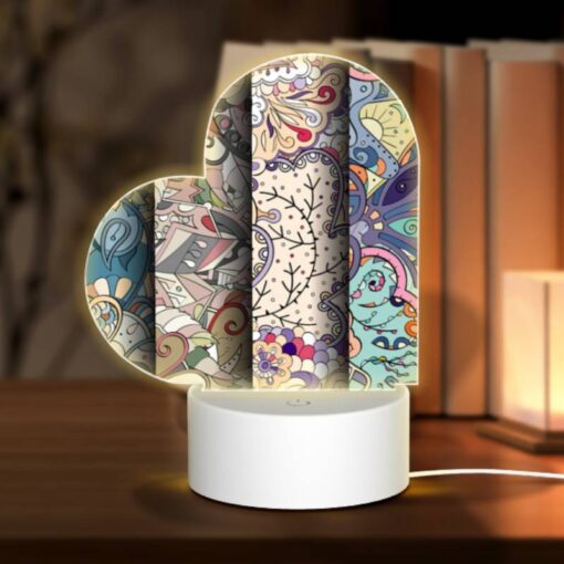 Love Acrylic Night Light, Four Different Colored Designs Of Flowers And Leaves. -Nuas Diy Shop 9868498504074226b9ba7e95a73c22069e76aafe