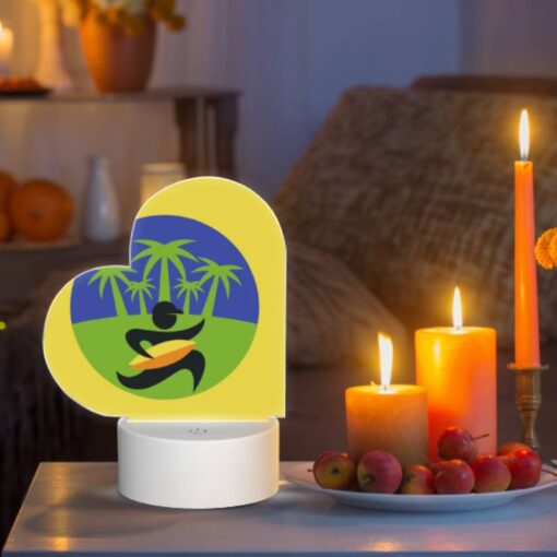 Love Acrylic Night Light, A Man Is Running With A Surfboard In His Hand. -Nuas Diy Shop 98b1de5d14697d3df3f144607ae2273ba54737d1
