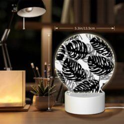 Round Acrylic Night Light, A Pattern Of Black And White Zebra Stripes. -Nuas Diy Shop 98b63f65caf30bd6ea1069a073ec60afbbe1a42e