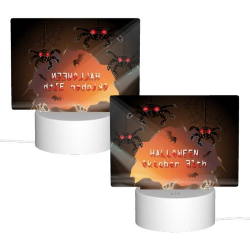 Rectangular Acrylic Night Light, A Poster For Halloween On October 31st. -Nuas Diy Shop 98ea8b9e3ca76cada546811017b33ce5a256cbc0