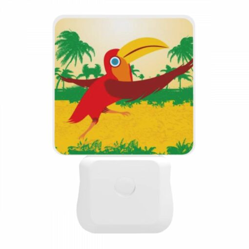 Night Light, A Red Bird With A Yellow Beak Is Flying In The Air. -Nuas Diy Shop 98fcc45bf4775db31932c5b1abcf542a4dc85812