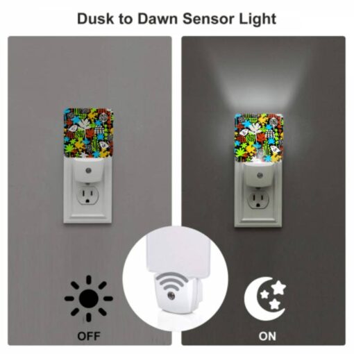 Night Light Set Of 2, A Colorful Pattern Of Birds And Flowers. -Nuas Diy Shop 9938ba5e48f3a8763208afda63e5dea74b9edbda