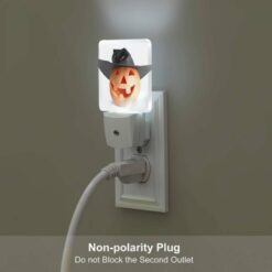 Night Light Set Of 2, A Pumpkin With A Black Hat On It. -Nuas Diy Shop 99755c5cafb12392f616d056a3c00964eb746a25