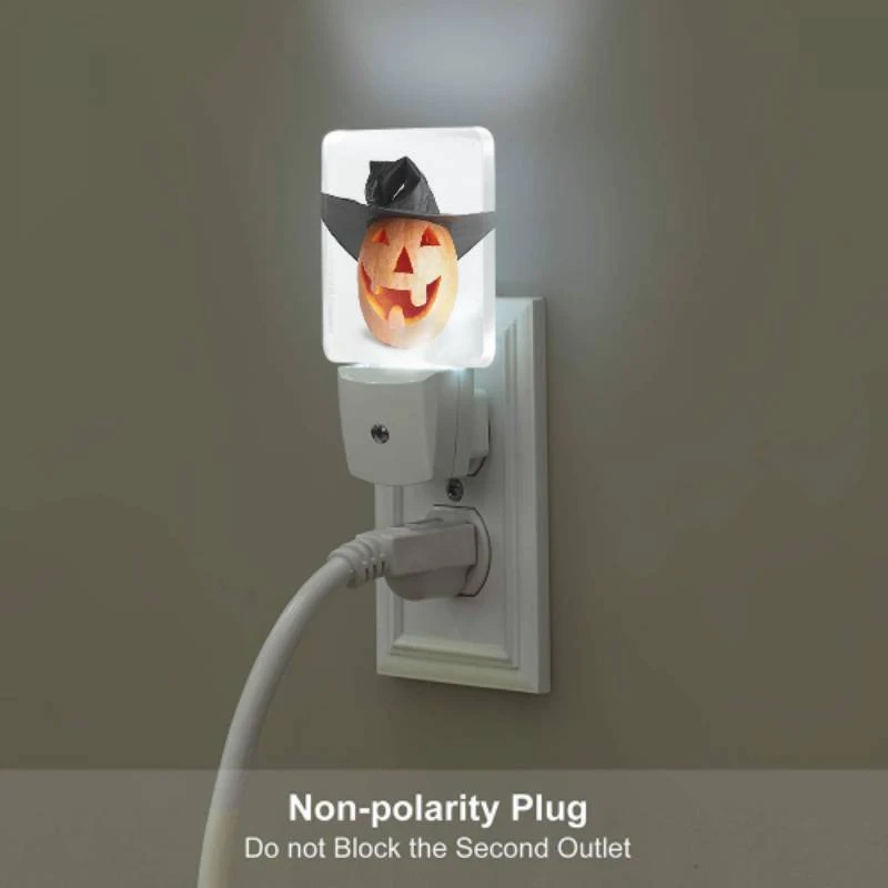 Night Light Set of 2, A pumpkin with a black hat on it. Night Light Set Of 2, A Pumpkin With A Black Hat On It. -Nuas Diy Shop 99755c5cafb12392f616d056a3c00964eb746a25