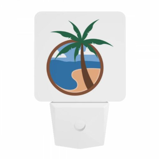 Night Light, A Picture Of A Palm Tree On A Beach. -Nuas Diy Shop 99b495bf8d1c74cf2c259054debfce6f1ed094f4