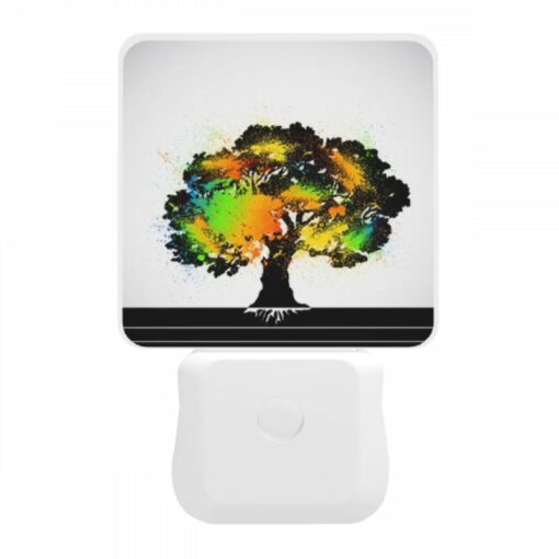 Night Light, A Tree With A Rainbow Of Colors On It. -Nuas Diy Shop 9a0aaa8712f258fe417caef850810f76e52a5b92