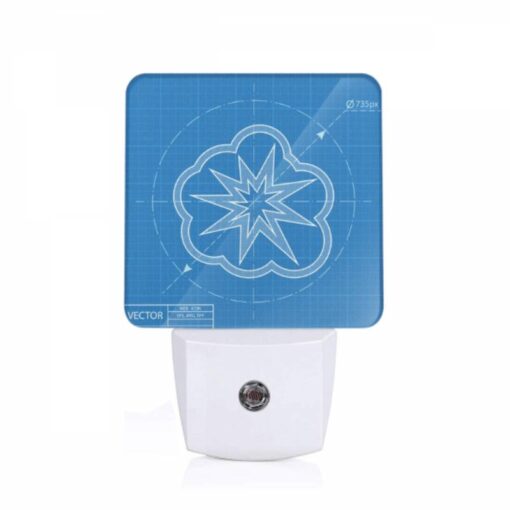 Night Light, A Blueprint Of A Star With A Circle In The Middle. -Nuas Diy Shop 9a7b8c6d1c1a14edbfd64b9e3aafa4fc7c3f123f