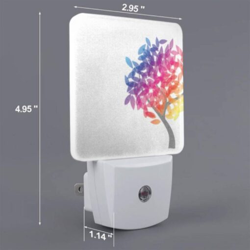 Night Light Set Of 2, A Colorful Tree With Leaves In Different Colors. -Nuas Diy Shop 9b273c779571cb9fe356723212cdf25712114445