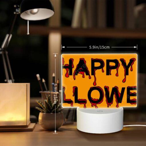 Rectangular Acrylic Night Light, A Happy Halloween Sign With Red Letters. -Nuas Diy Shop 9bfb4696261ef40388ddb14396338df1ec263b01
