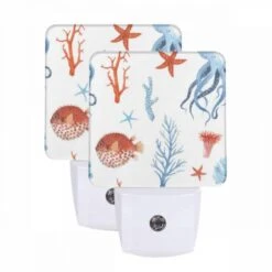 Night Light Set Of 2, A Collection Of Sea Creatures