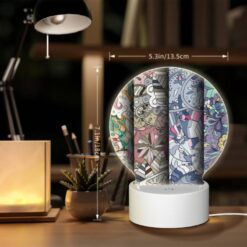 Round Acrylic Night Light, Four Different Colored Designs Of A Woman's Face. -Nuas Diy Shop 9db88f987e80de84aa6fc85dde334f9a89bb43d3