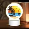 Round Acrylic Night Light, A Sunset With Palm Trees And Birds. -Nuas Diy Shop 9ddaef9d7863f4bb1ca8d421d7501cd7f5117c06