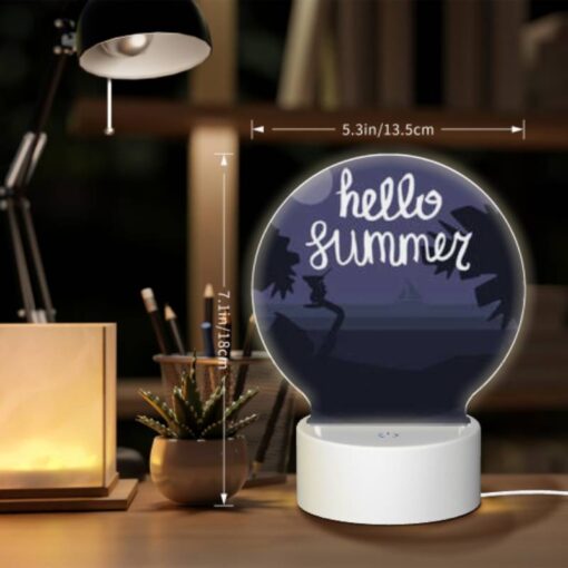 Round Acrylic Night Light, A Cat Is Sitting On A Branch In Front Of A Moon. -Nuas Diy Shop 9e03dea817aa2587a3b81819f0a8977a43329d16