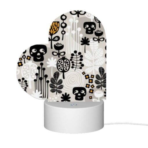 Love Acrylic Night Light, A Pattern Of Skulls And Flowers. -Nuas Diy Shop 9e76d86e7c7813df24de76aec2681cc46862503c