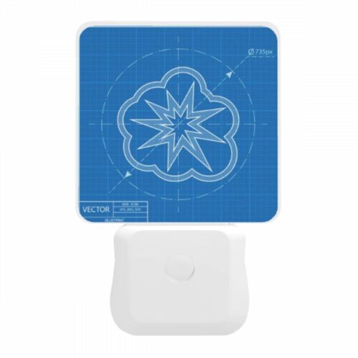 Night Light, A Blueprint Of A Star With A Circle In The Middle. -Nuas Diy Shop 9f666d2e2767d3cb4cf0780b20d8d5bf9380b420