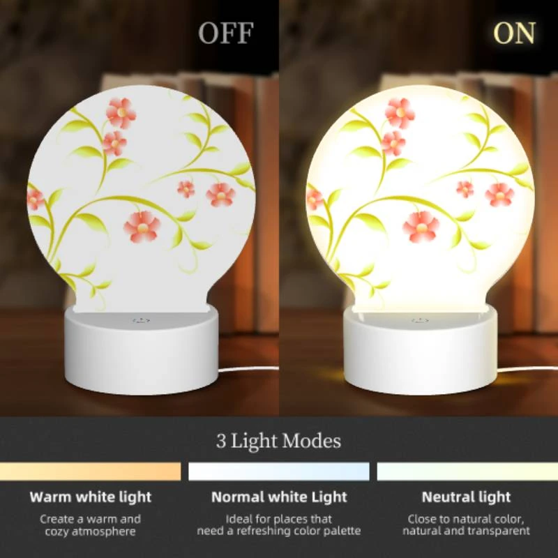 Round Acrylic Night Light, A yellow flower with a pink center. Round Acrylic Night Light, A Yellow Flower With A Pink Center. -Nuas Diy Shop 9f67cecad14b9c09083d29067d5f45bf336396a0