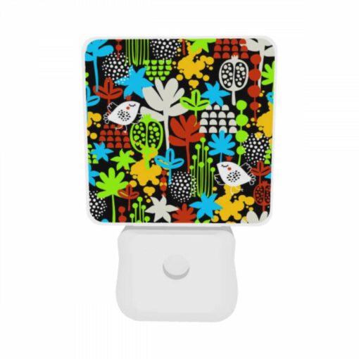Night Light Set Of 2, A Colorful Pattern Of Birds And Flowers. -Nuas Diy Shop 9f714a10cafb140c4dfc6cf7a5ef6d09738f3b9b