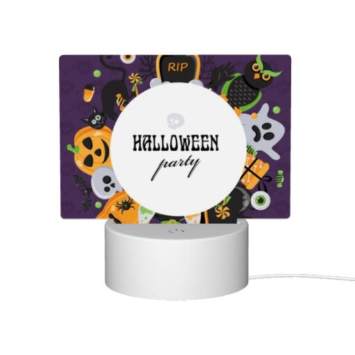 Rectangular Acrylic Night Light, A Halloween Party Is Depicted In A Colorful And Creative Manner. -Nuas Diy Shop 9fb9178628893efeaf449e2ffec780f9dccc7750
