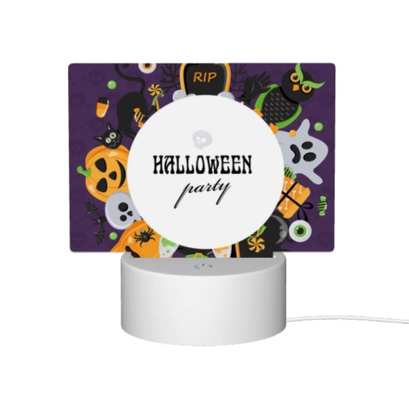 Rectangular Acrylic Night Light, A Halloween party is depicted in a colorful and creative manner. Rectangular Acrylic Night Light, A Halloween Party Is Depicted In A Colorful And Creative Manner. -Nuas Diy Shop 9fb9178628893efeaf449e2ffec780f9dccc7750