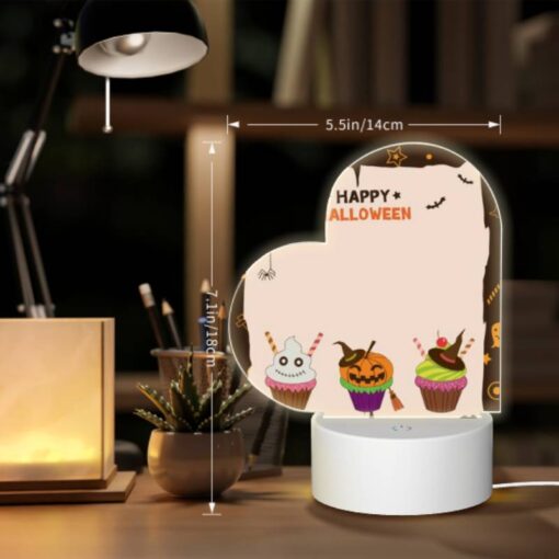 Love Acrylic Night Light, A Halloween Themed Cupcake With A Pumpkin On Top. -Nuas Diy Shop 9fe2cf6c1ecf2477f1713495426b2f5ca14df14b