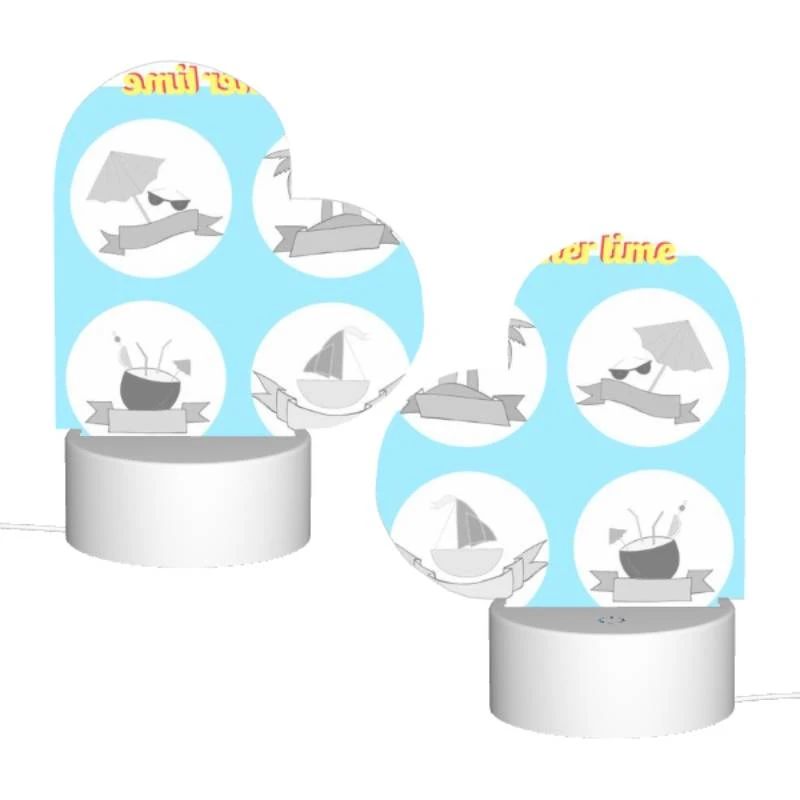 Love Acrylic Night Light, Four different beach items are shown in a circle. Love Acrylic Night Light, Four Different Beach Items Are Shown In A Circle. -Nuas Diy Shop 9ffd39ab66df517d37bb38609167817ea89decf9