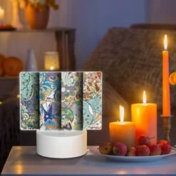 Rectangular Acrylic Night Light, Four Colorful And Intricate Designs Are Displayed Side By Side. -Nuas Diy Shop a09bb306195596965fe979dcc99334cb3f388e94