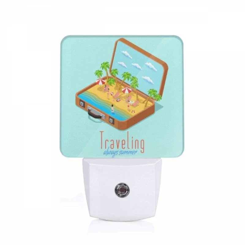 Night Light, A cartoon suitcase with a beach scene inside. Night Light, A Cartoon Suitcase With A Beach Scene Inside. -Nuas Diy Shop a0c68eb16e589d307ba9c99b81283d2c791b5e21