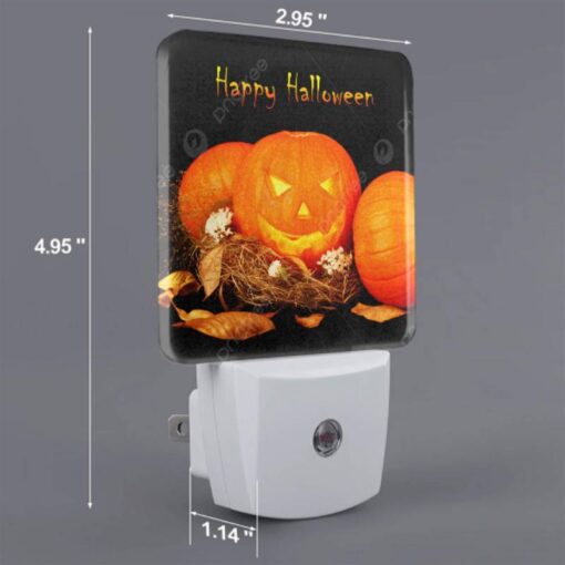 Night Light, Three Pumpkins Are Arranged In Front Of A Sign That Says "Happy Halloween." -Nuas Diy Shop a0d1375203b7064bad85142c67c825b993ae3219