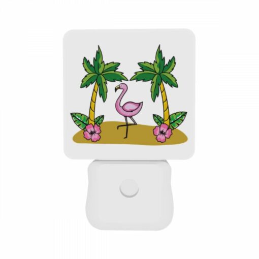 Night Light Set Of 2, A Pink Flamingo Stands Between Two Palm Trees. -Nuas Diy Shop a11ae85fca2a8905cad2e8275123c6cc6cc32c25