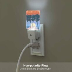 Night Light Set Of 2, A Colorful Poster Of A Sunset With Palm Trees. -Nuas Diy Shop a163c386473ee9cb6efc4fa533ee8f162537ef02
