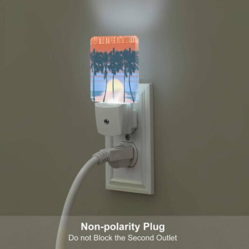 Night Light Set Of 2, A Colorful Poster Of A Sunset With Palm Trees. -Nuas Diy Shop a163c386473ee9cb6efc4fa533ee8f162537ef02